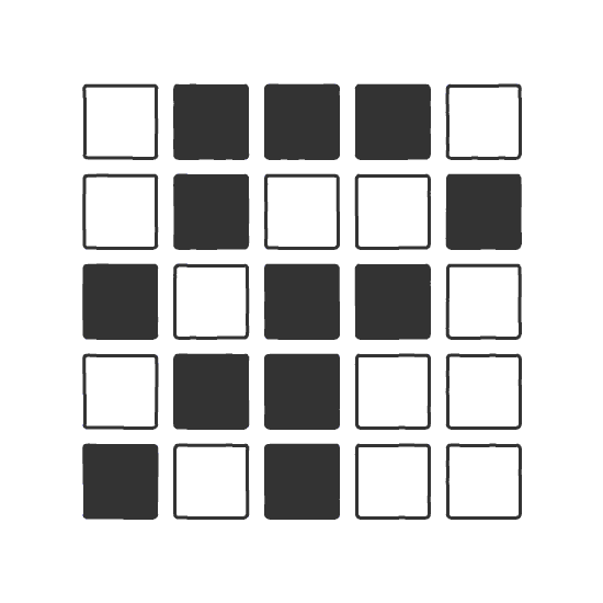 An animation of adding a parity bit to each row and column.